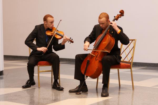 Eric and Anthony McGriff, students at Cicero-North Syracuse High School, welcomed our breakfast guests with beautiful music.