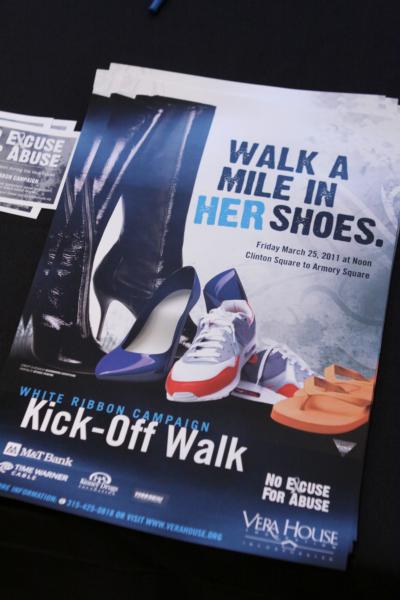 Our White Ribbon Campaign Kick-Off Walk poster created by our friends at Designworks Advertising
