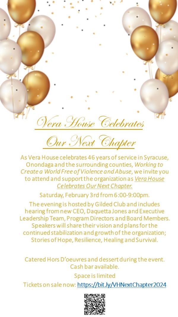 Vera House Celebrates, Our Next Chapter