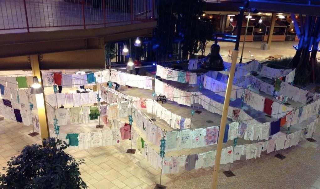 Clothesline Project display