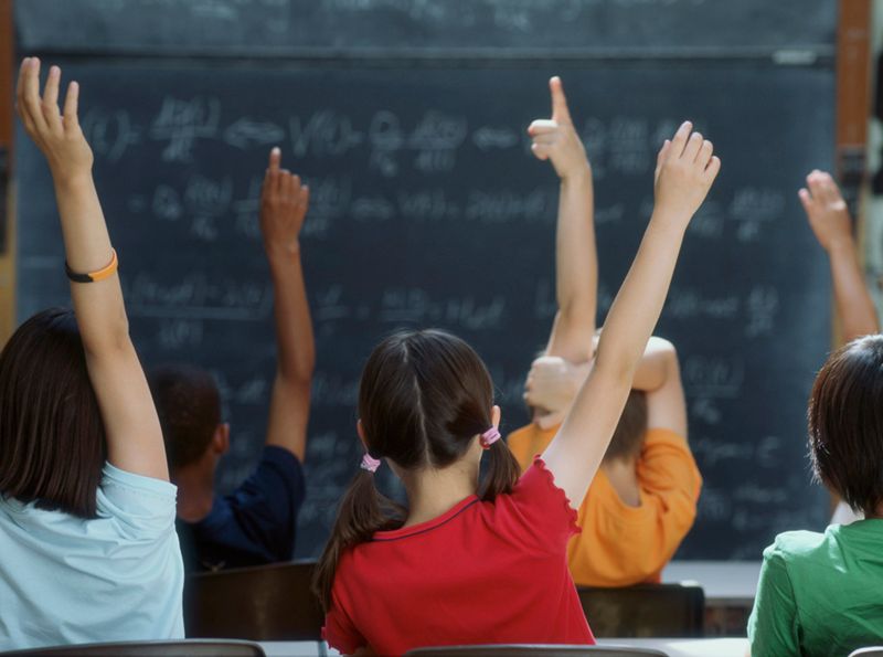 Students Hands Raised